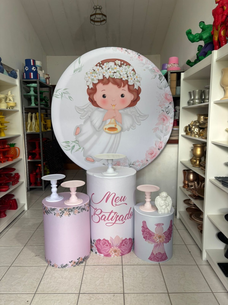 Batizado Menina Kit 1 - Pegue e monte da Fada Madrinha decorações 