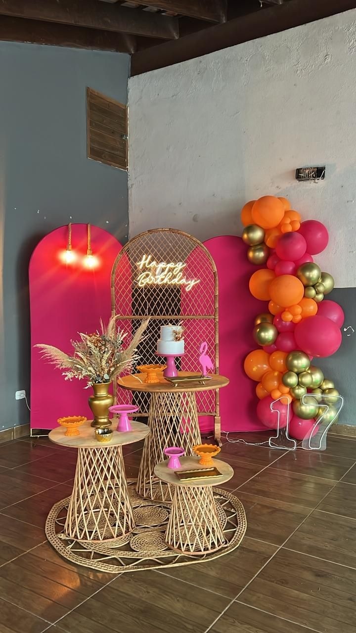 Kit Rosa Rústico  - Pegue e monte da Fada Madrinha decorações 