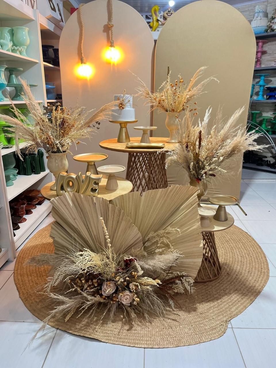 Kit Pampas E Palha - Pegue e monte da Fada Madrinha decorações 