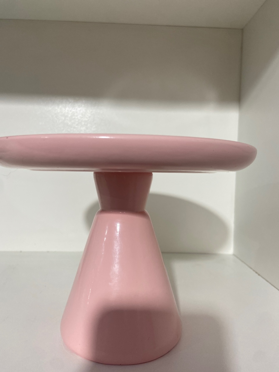 Boleira Rosa Clara Cerâmica M - Pegue e monte da Fada Madrinha decorações 