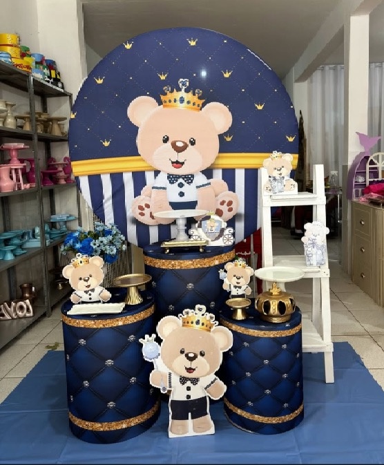 Ursinho Realeza  - Pegue e monte da Fada Madrinha decorações 