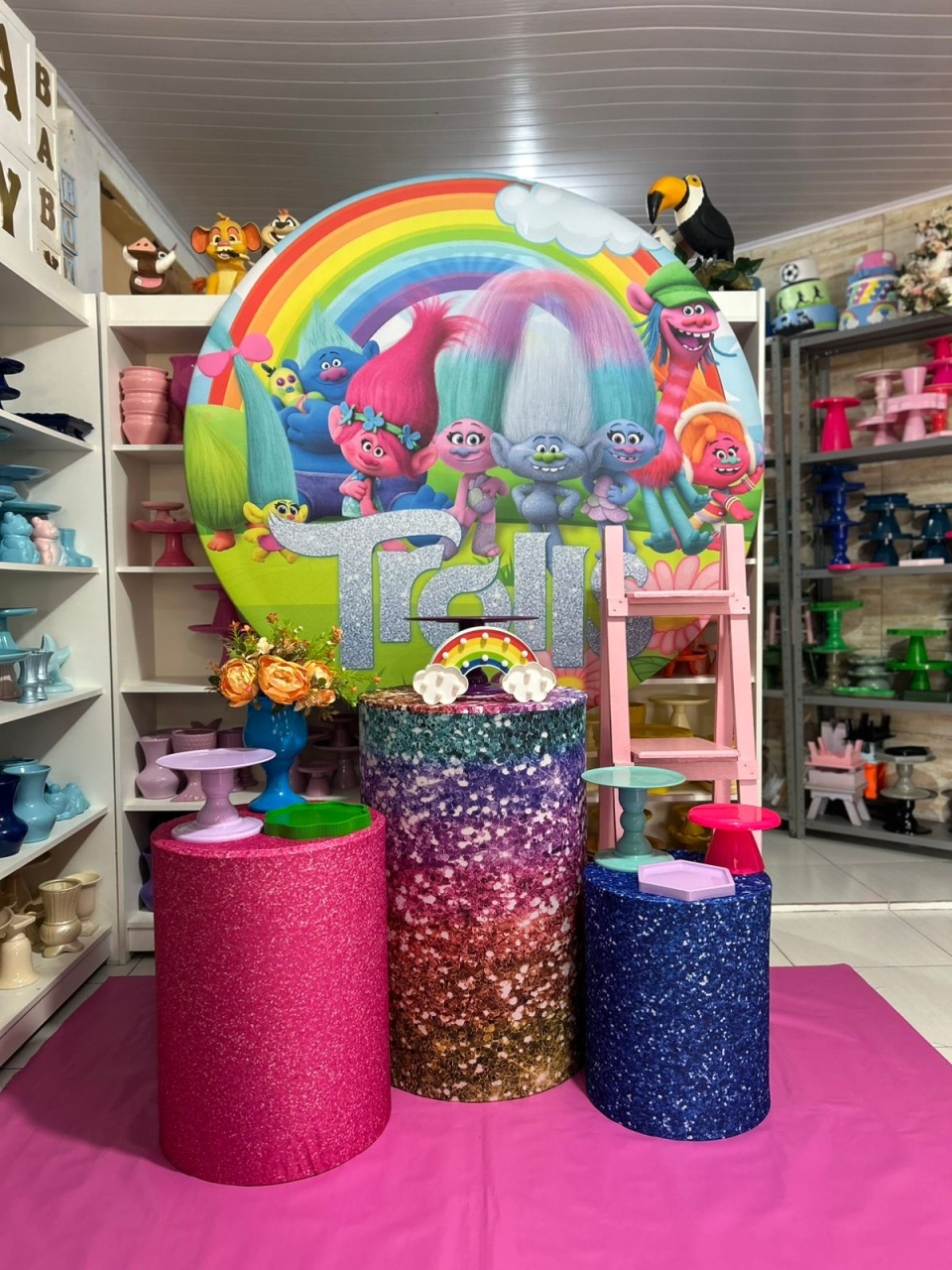 Trolls Kit 2 - Pegue e monte da Fada Madrinha decorações 