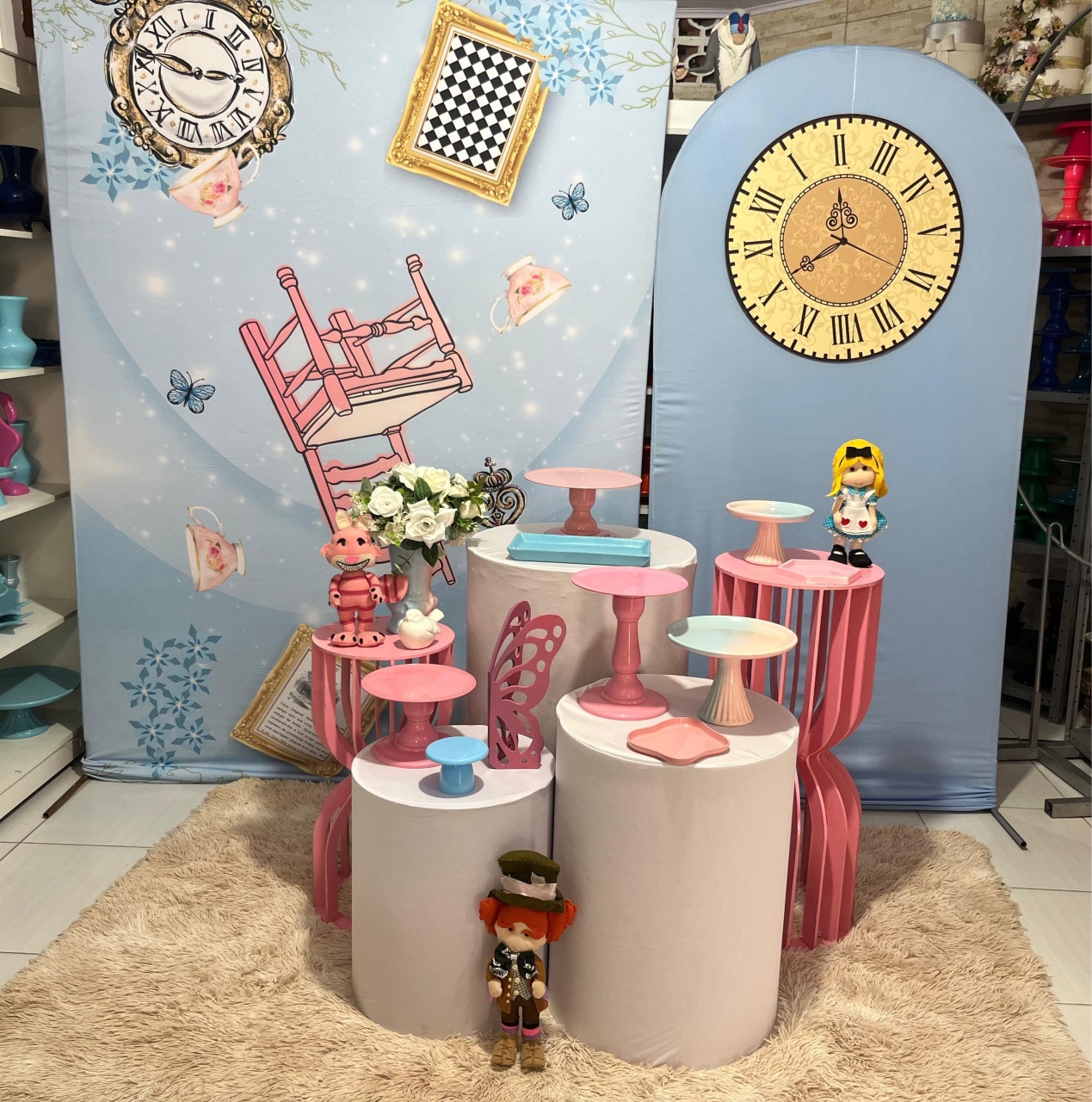 Kit Alice No País das Maravilhas  - Pegue e monte da Fada Madrinha decorações 
