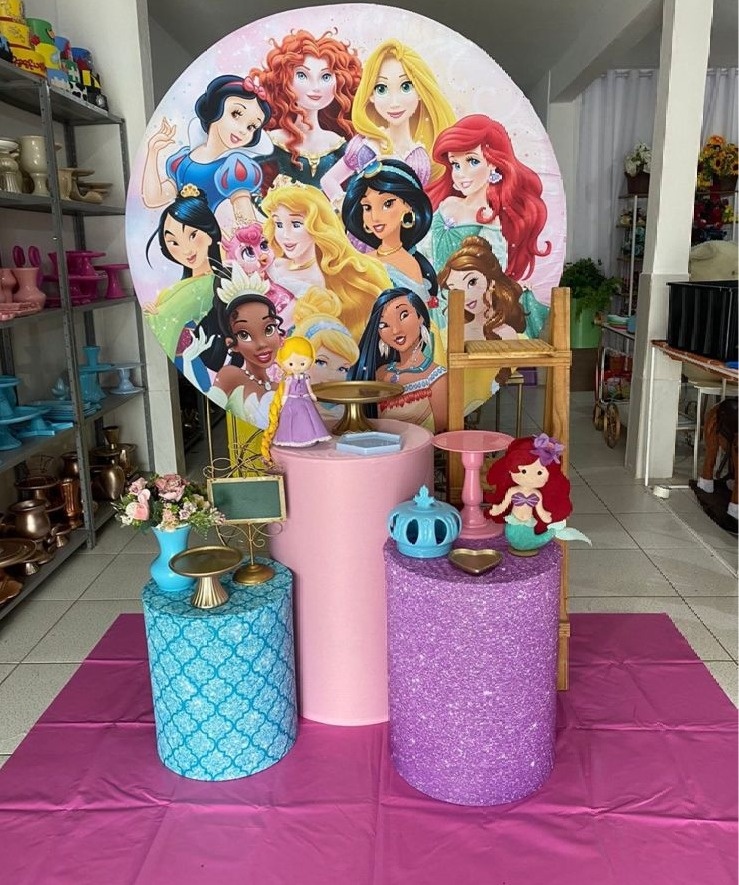 Kit Princesas Disney - Pegue e monte da Fada Madrinha decorações 
