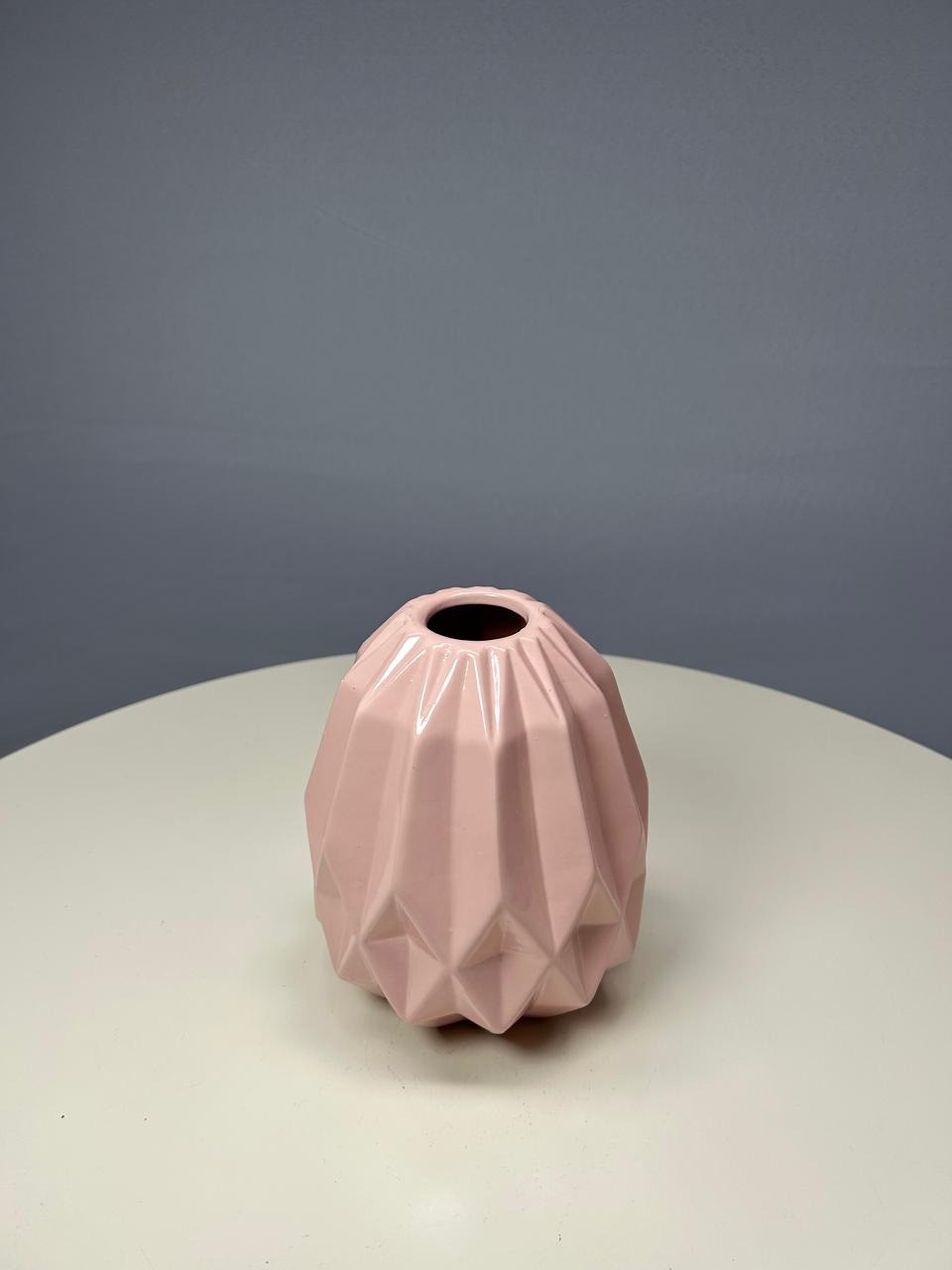 Vaso Rosa Brilho M - MAMÃE DECORA KIT PEGUE E MONTE 