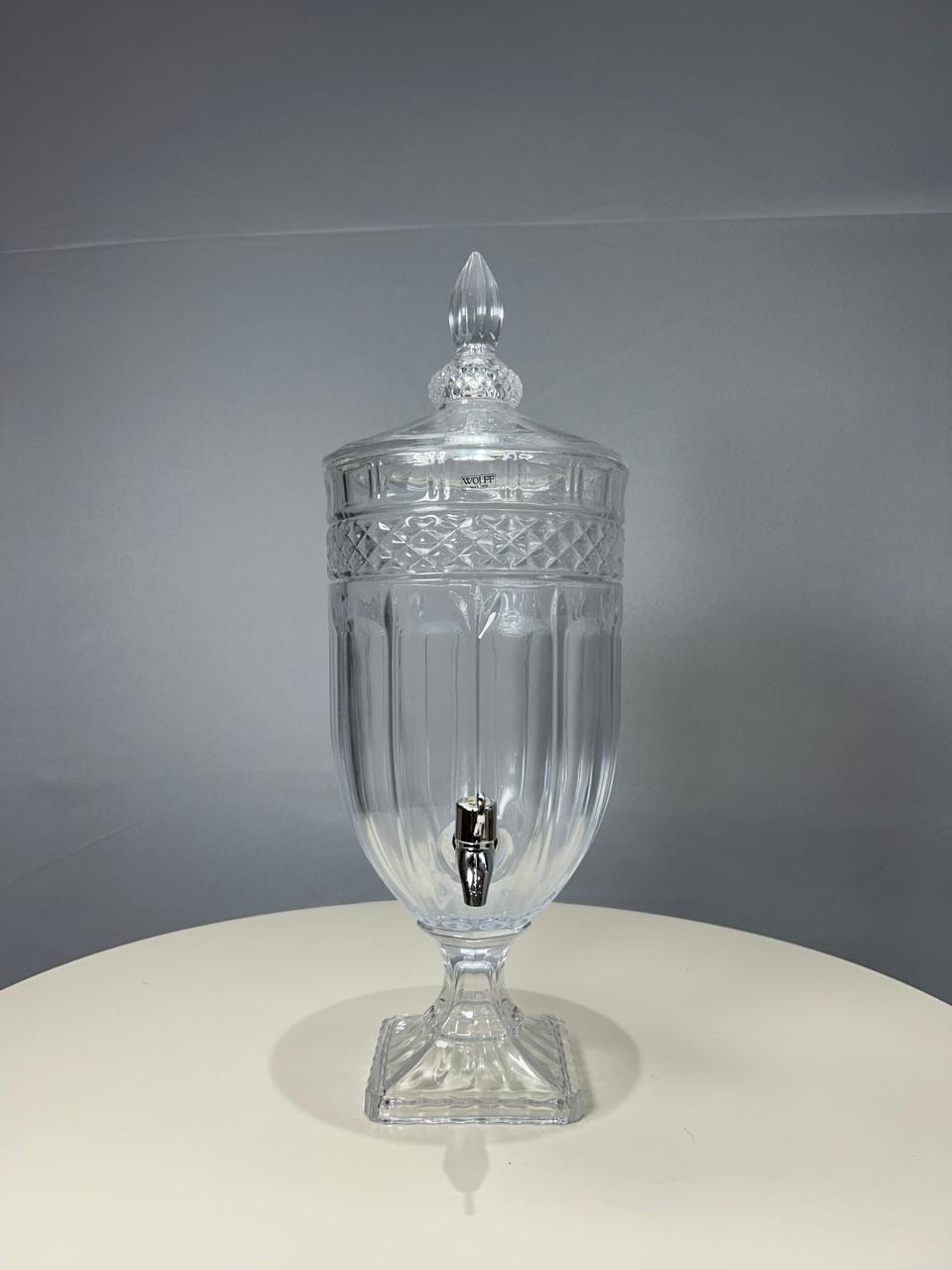 Suqueira Cristal C/Pé E Tampa  - MAMÃE DECORA KIT PEGUE E MONTE 