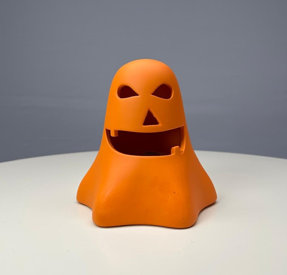 Fantasma Halloween Laranja  - MAMÃE DECORA KIT PEGUE E MONTE 