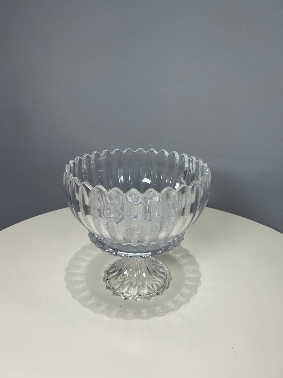Centro de Mesa Cristal de Chumbo C/Pé Geneva  - MAMÃE DECORA KIT PEGUE E MONTE 