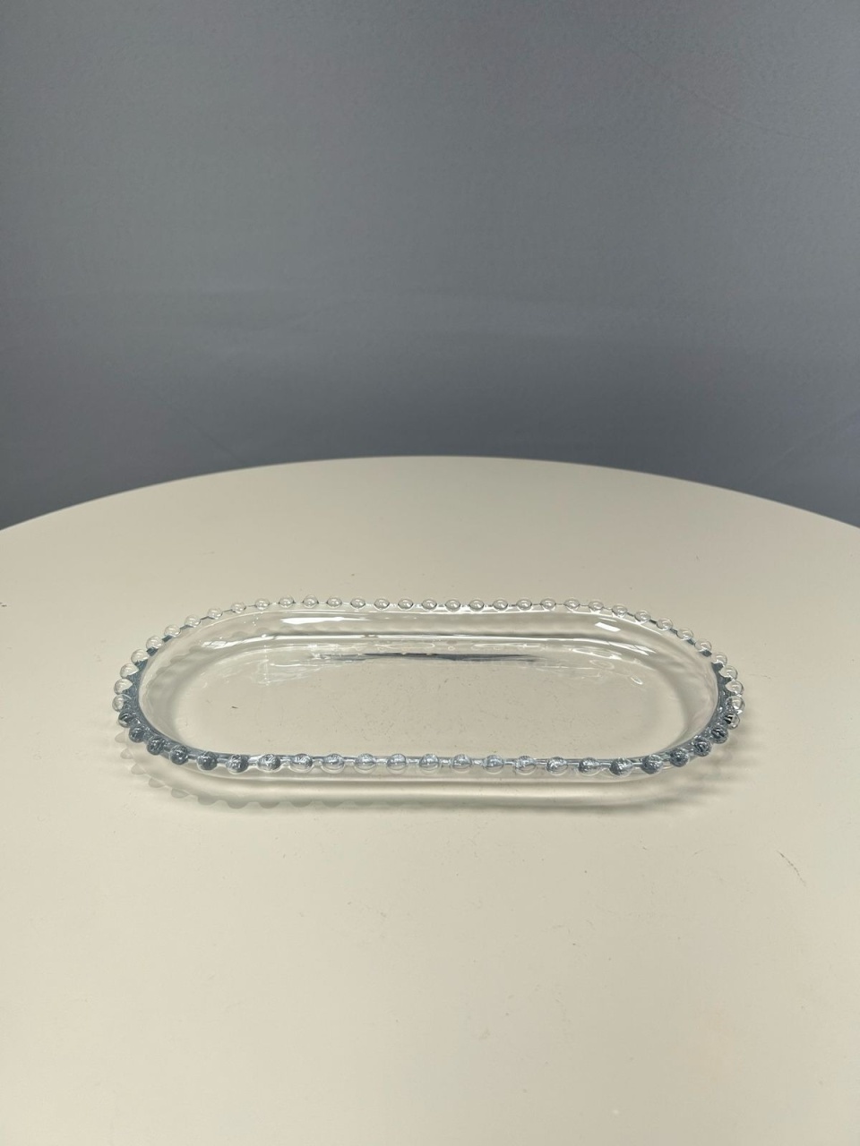 Travessa Cristal de Chumbo Oval Pearl - MAMÃE DECORA KIT PEGUE E MONTE 