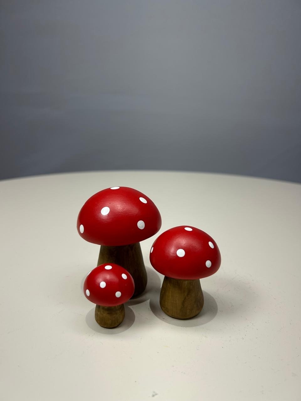 Trio Cogumelos Mini Vermelho - MAMÃE DECORA KIT PEGUE E MONTE 