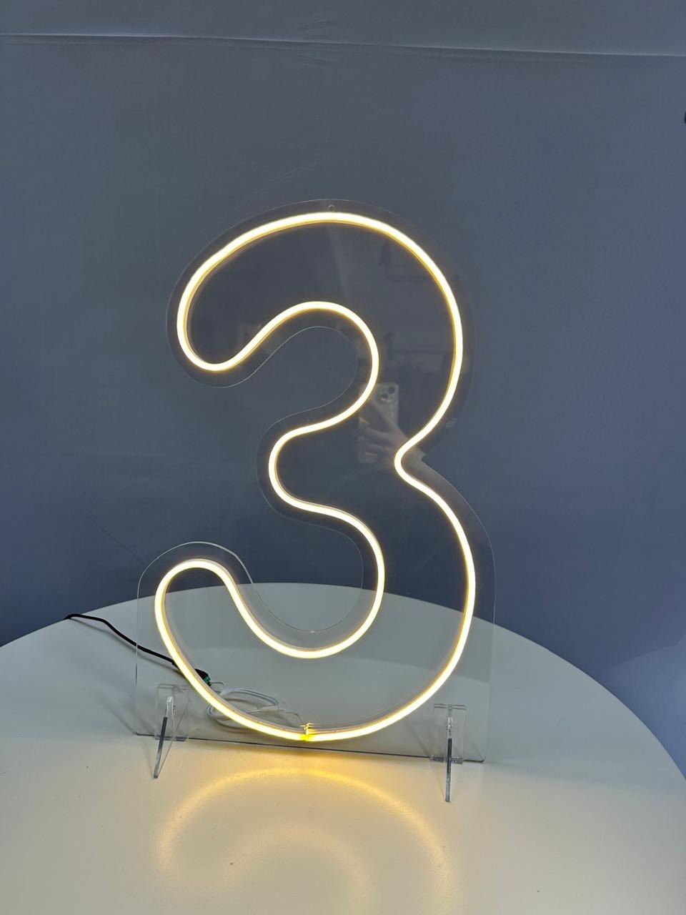 Número Led 3 - MAMÃE DECORA KIT PEGUE E MONTE 