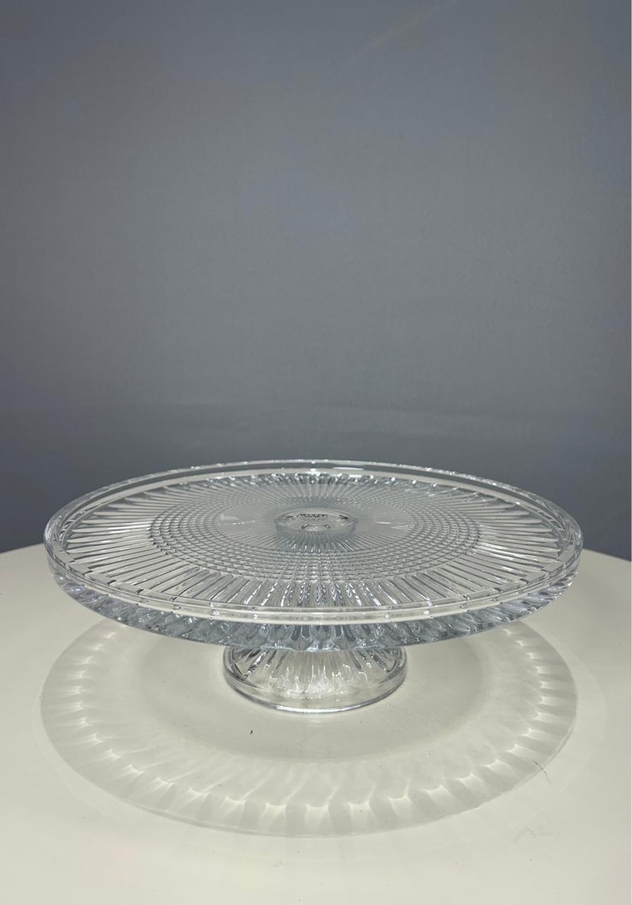 Prato Cristal de Chumbo C/Pé Queen - MAMÃE DECORA KIT PEGUE E MONTE 