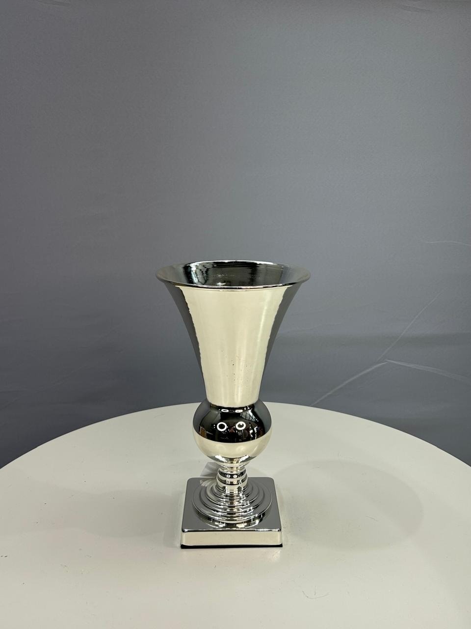 Vaso Metal Prata  - MAMÃE DECORA KIT PEGUE E MONTE 