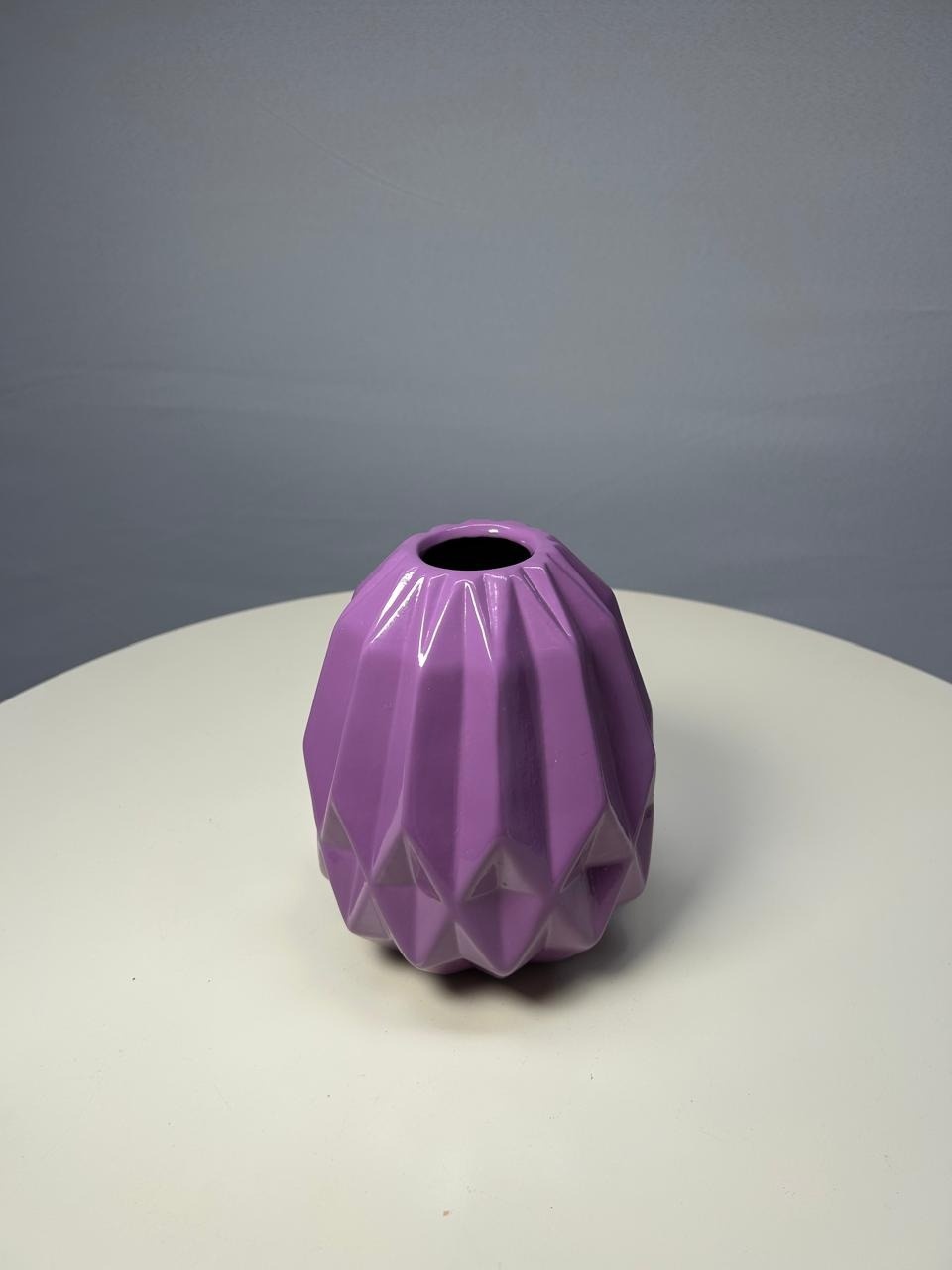 Vaso Roxo Brilho M  - MAMÃE DECORA KIT PEGUE E MONTE 
