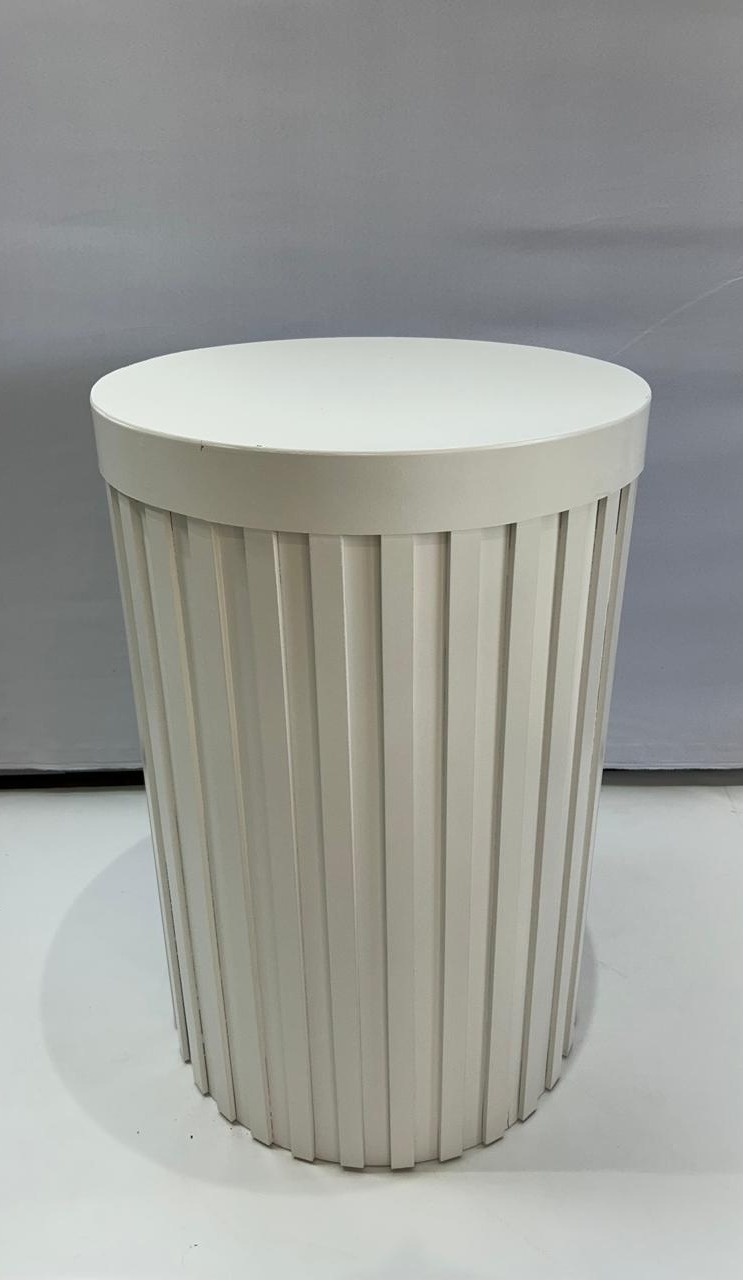 Cilindro Ripado Branco G - MAMÃE DECORA KIT PEGUE E MONTE 