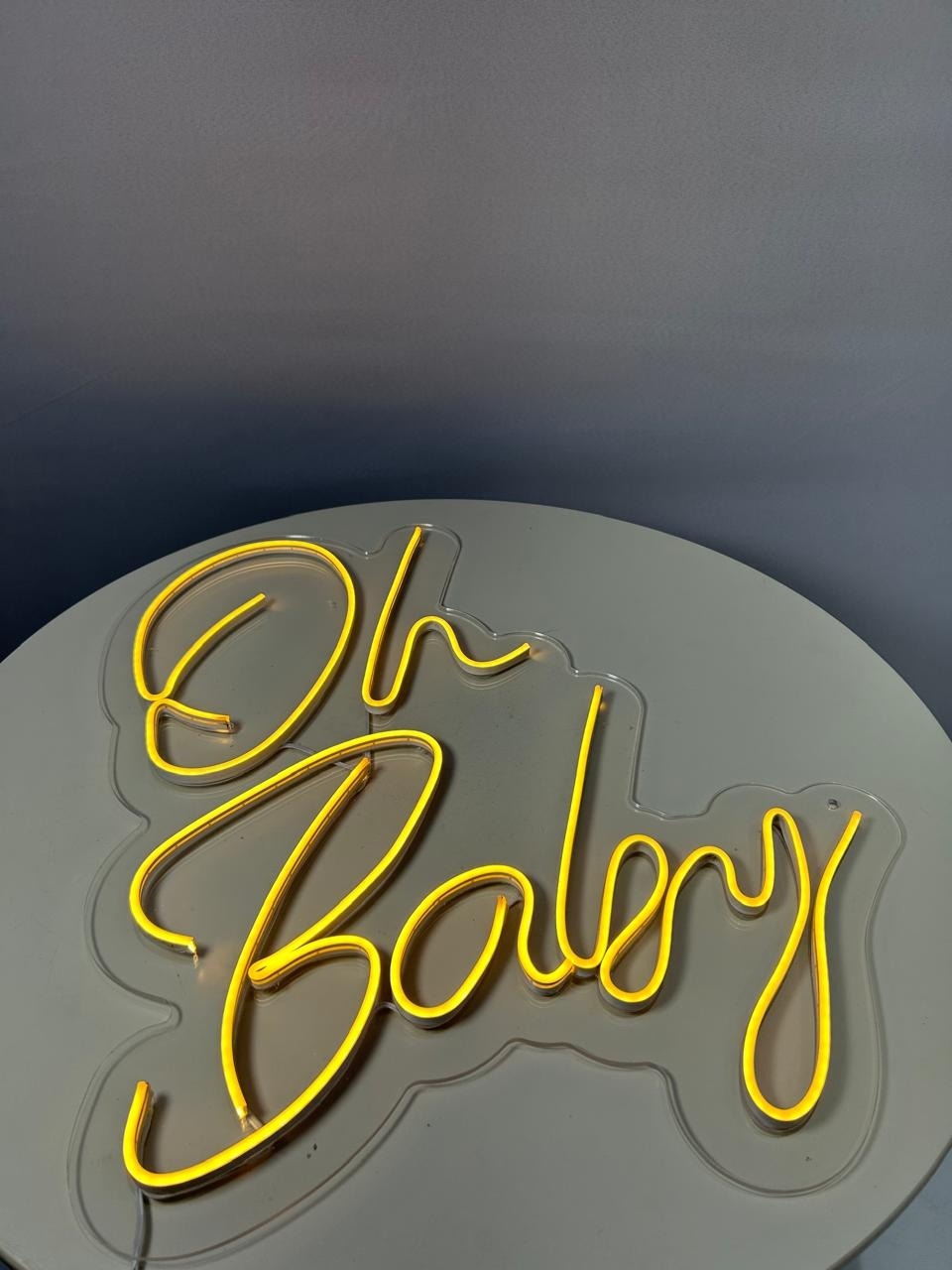 Oh Baby Acrilico Com Led - MAMÃE DECORA KIT PEGUE E MONTE 