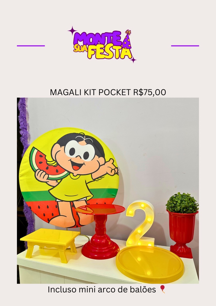 Magali - Kit Pocket  - Monte sua festa 
