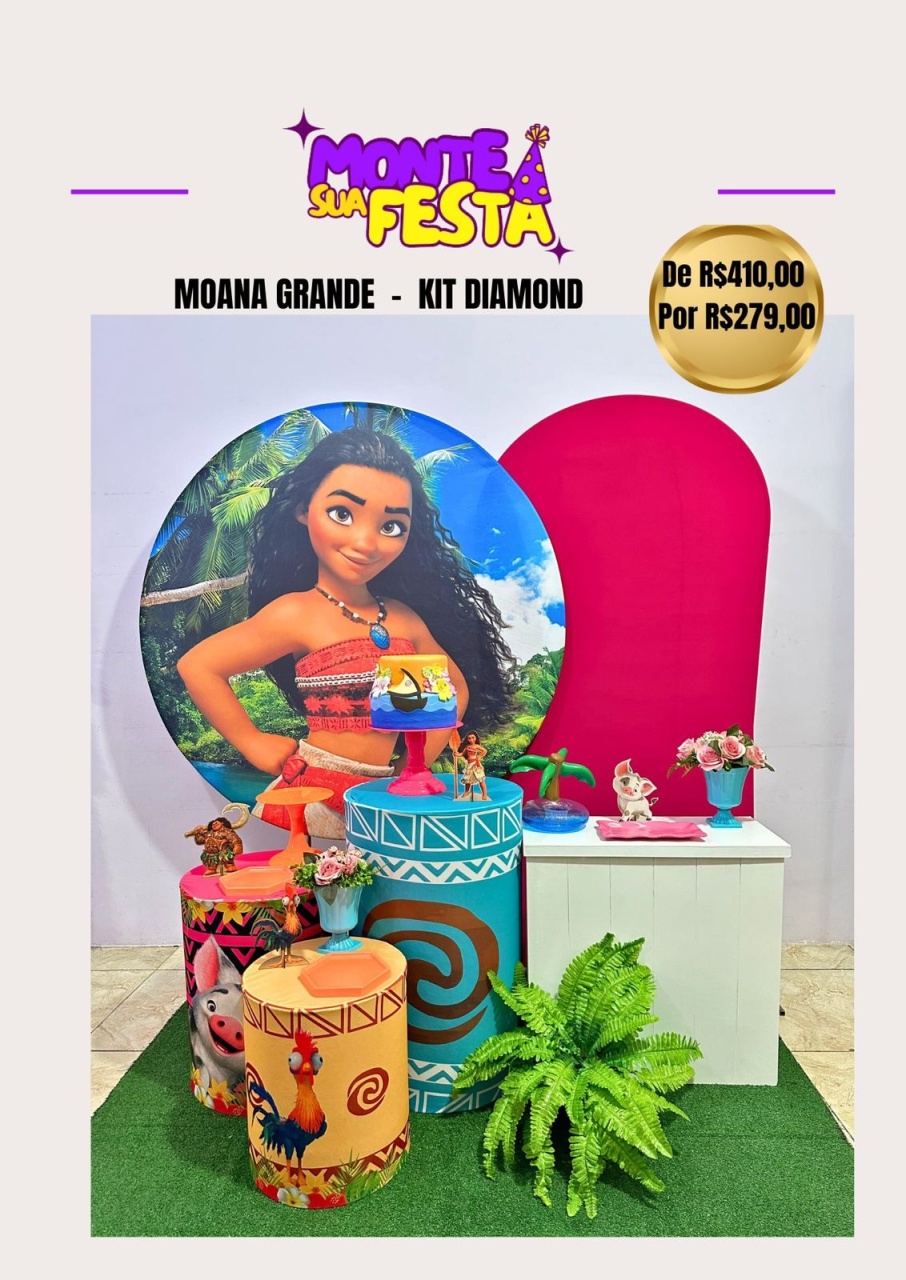 Moana 2.0 - Kit Diamond - Monte sua festa 