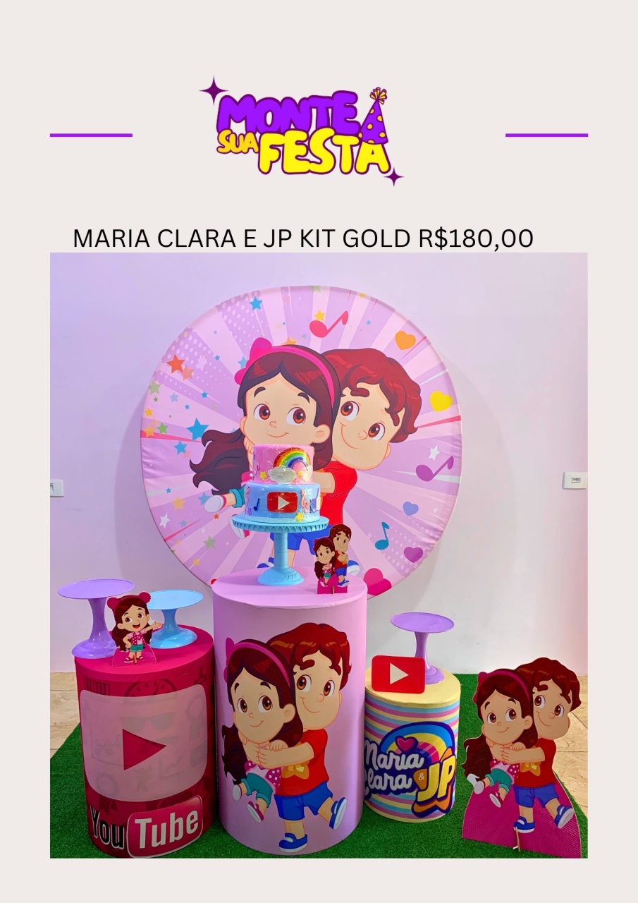 Maria Clara E Jp - Kit Gold  - Monte sua festa 