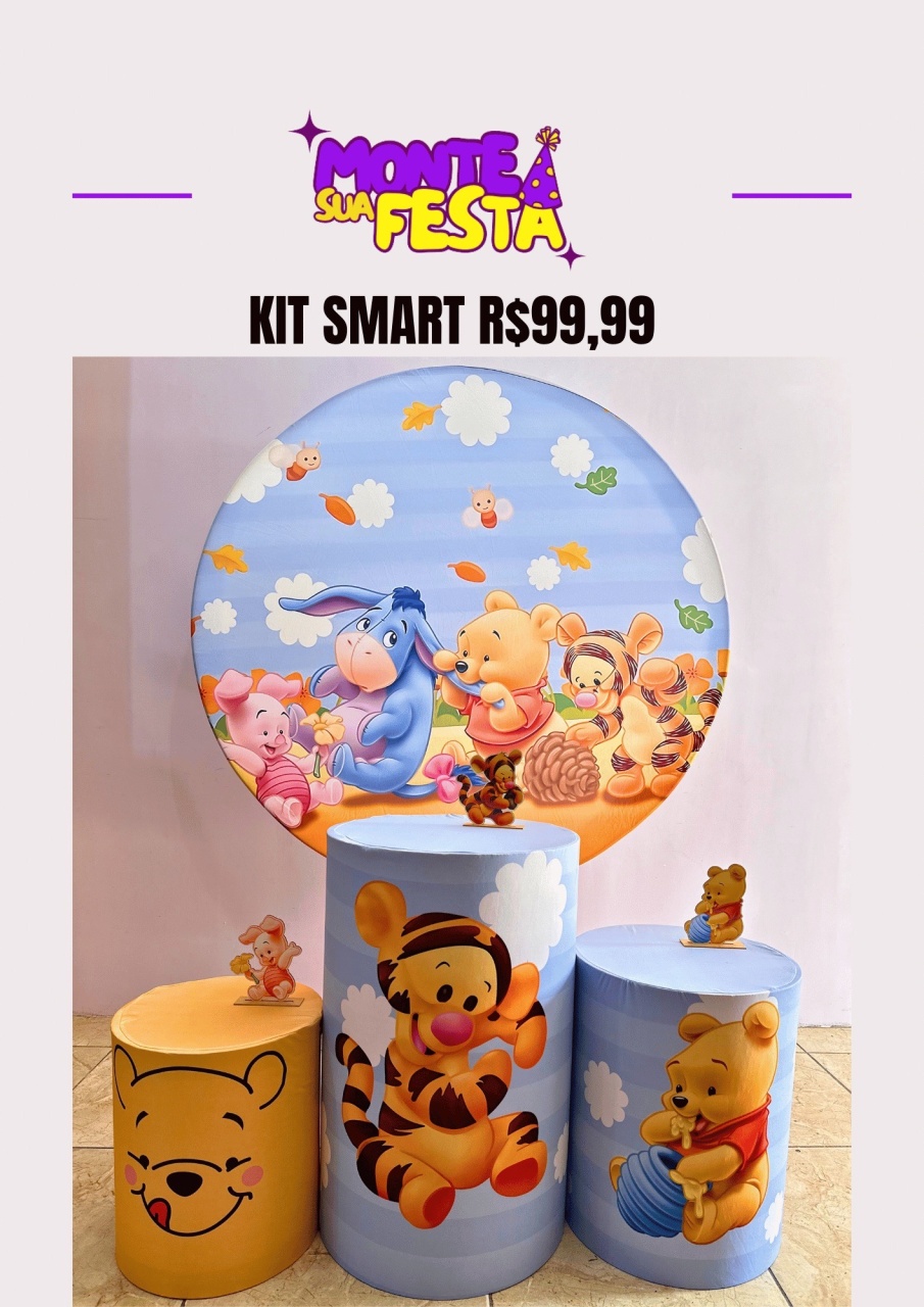 Ursinho Pooh - Kit Smart  - Monte sua festa 