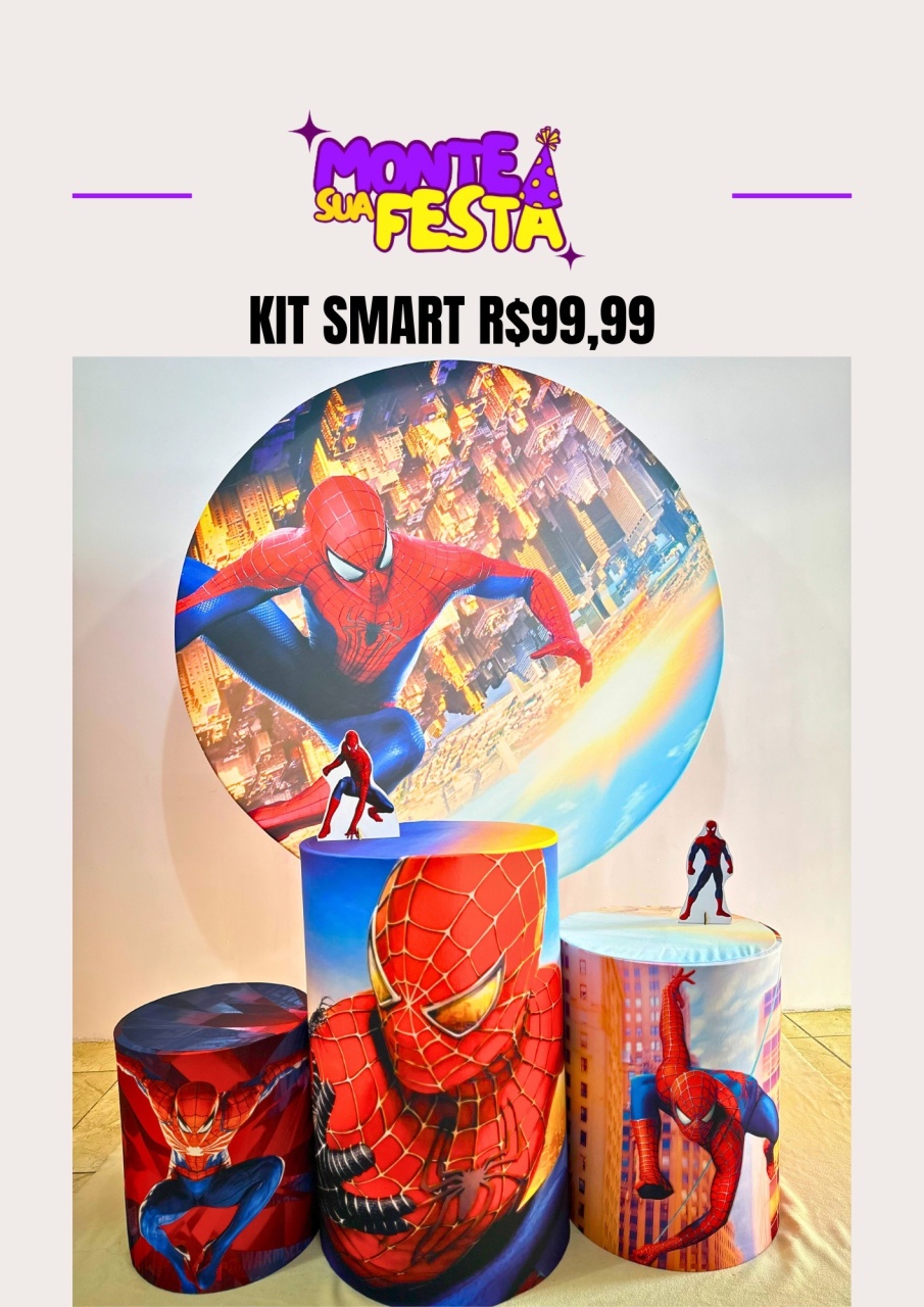 Homem Aranha - Kit Smart - Monte sua festa 