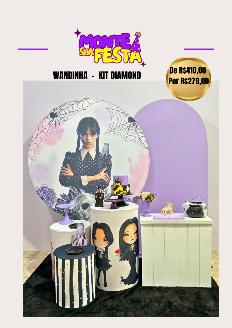 Wandinha - Kit Diamond  - Monte sua festa 