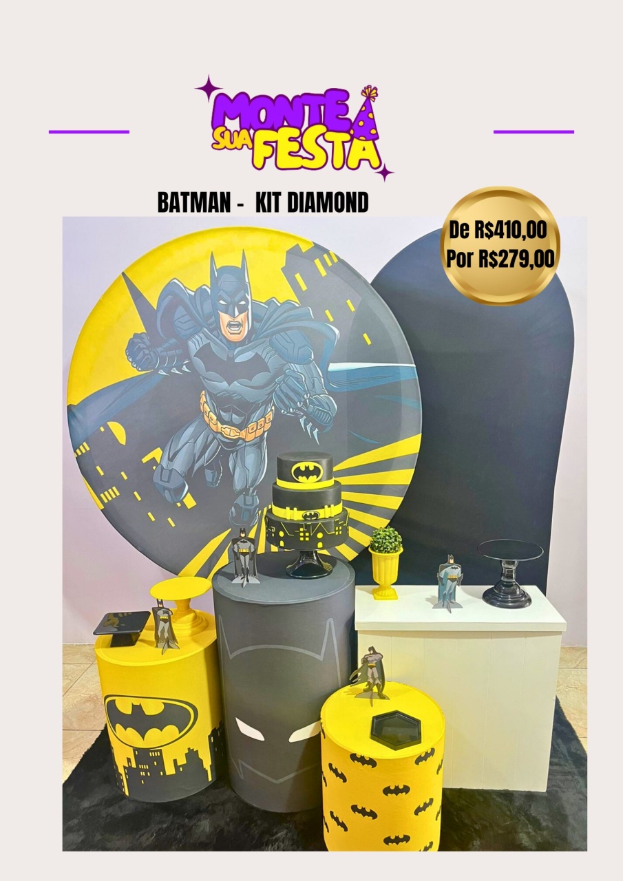 Batman - Kit Diamond - Monte sua festa 