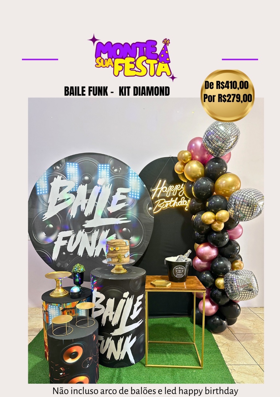 Baile Funk - Kit Diamond - Monte sua festa 