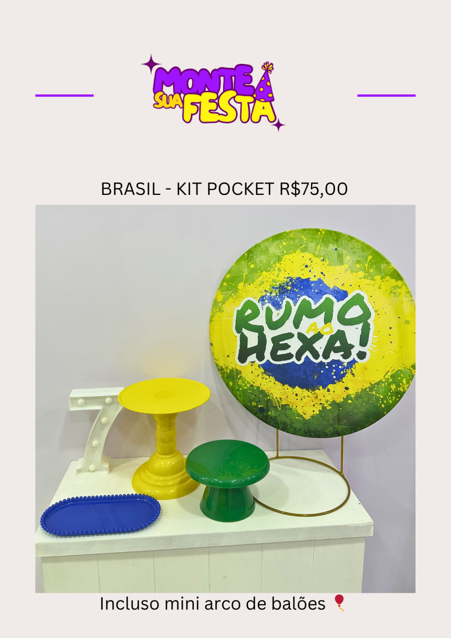 Brasil - Kit Pocket  - Monte sua festa 