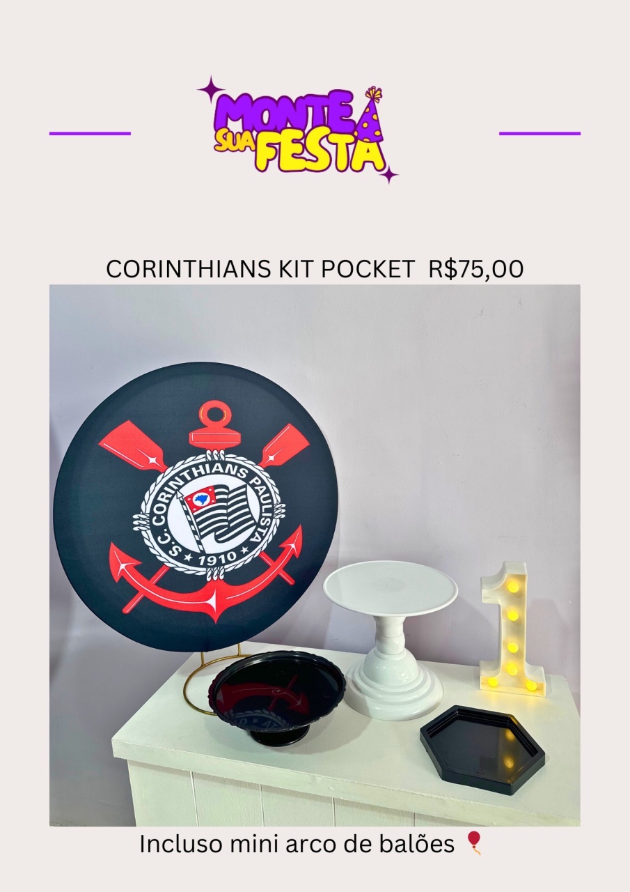 Corinthians - Kit Pocket  - Monte sua festa 