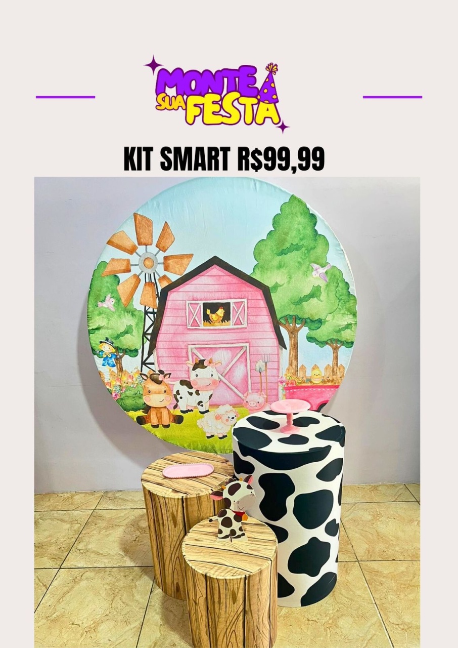 Fazendinha Menina - Kit Smart - Monte sua festa 
