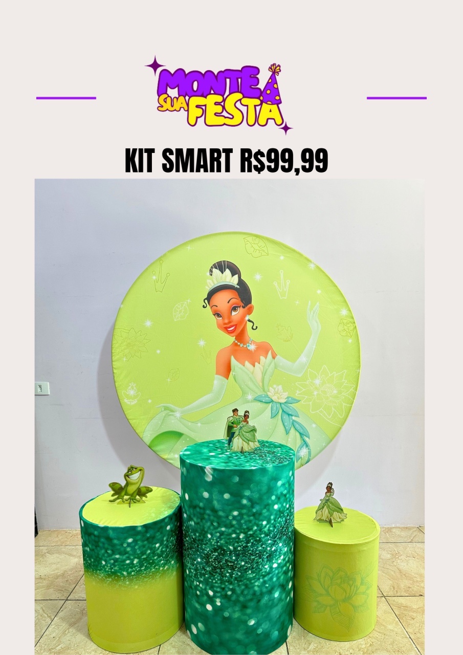 Princesa Tiana - Kit Smart  - Monte sua festa 