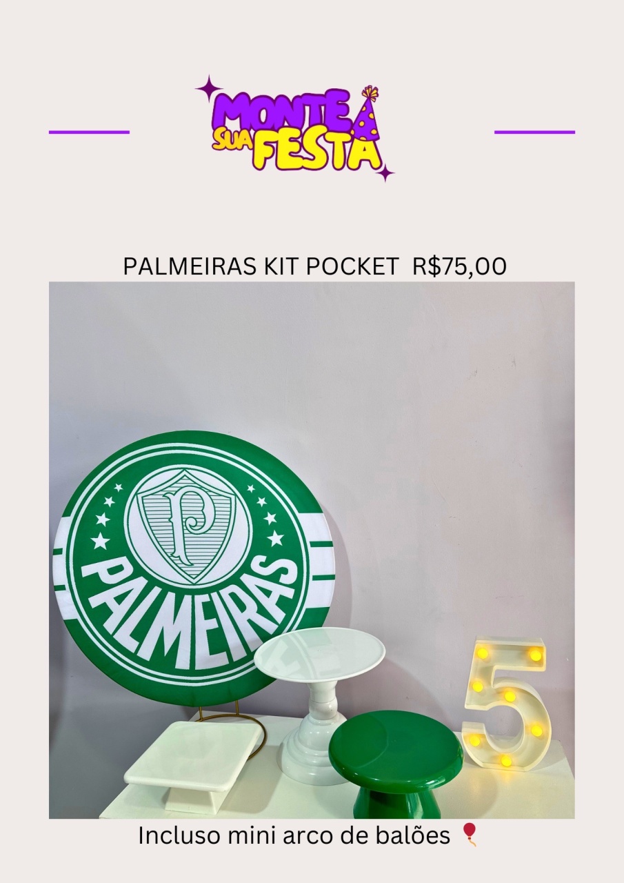 Palmeiras - Kit Pocket - Monte sua festa 