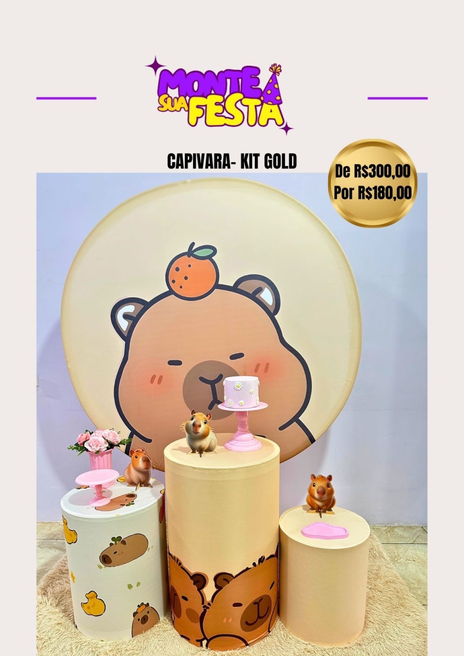 Capivara - Kit Gold  - Monte sua festa 