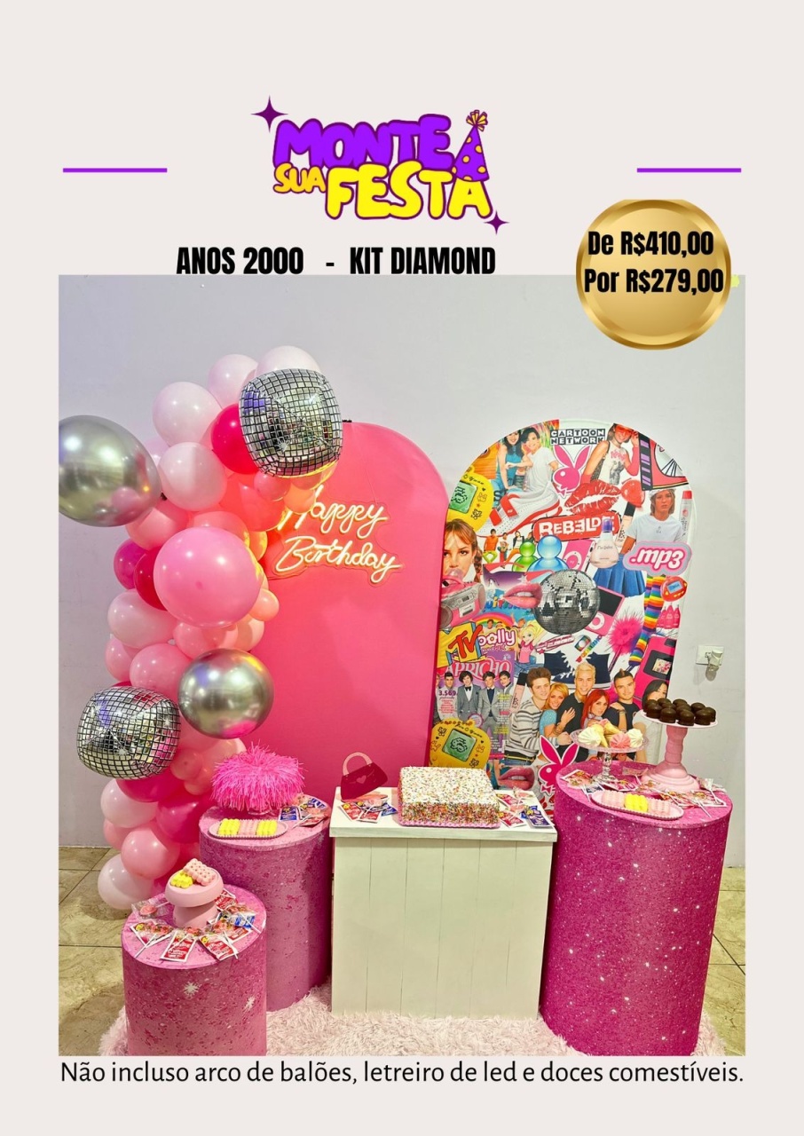 Anos 2000 2.0 - Kit Diamond  - Monte sua festa 