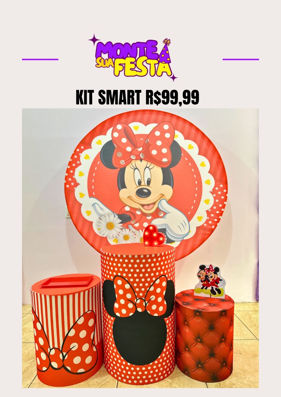 Minnie Vermelha - Kit Smart  - Monte sua festa 