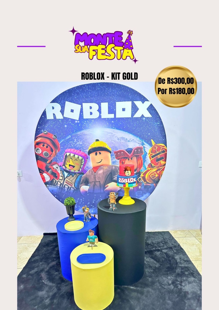Roblox - Kit Gold  - Monte sua festa 