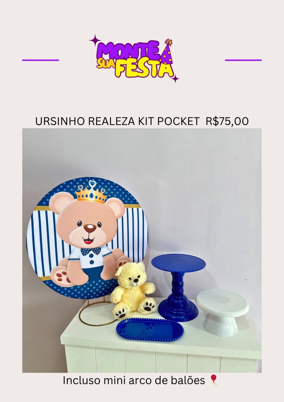 Chá de Bebê Realeza - Pocket  - Monte sua festa 