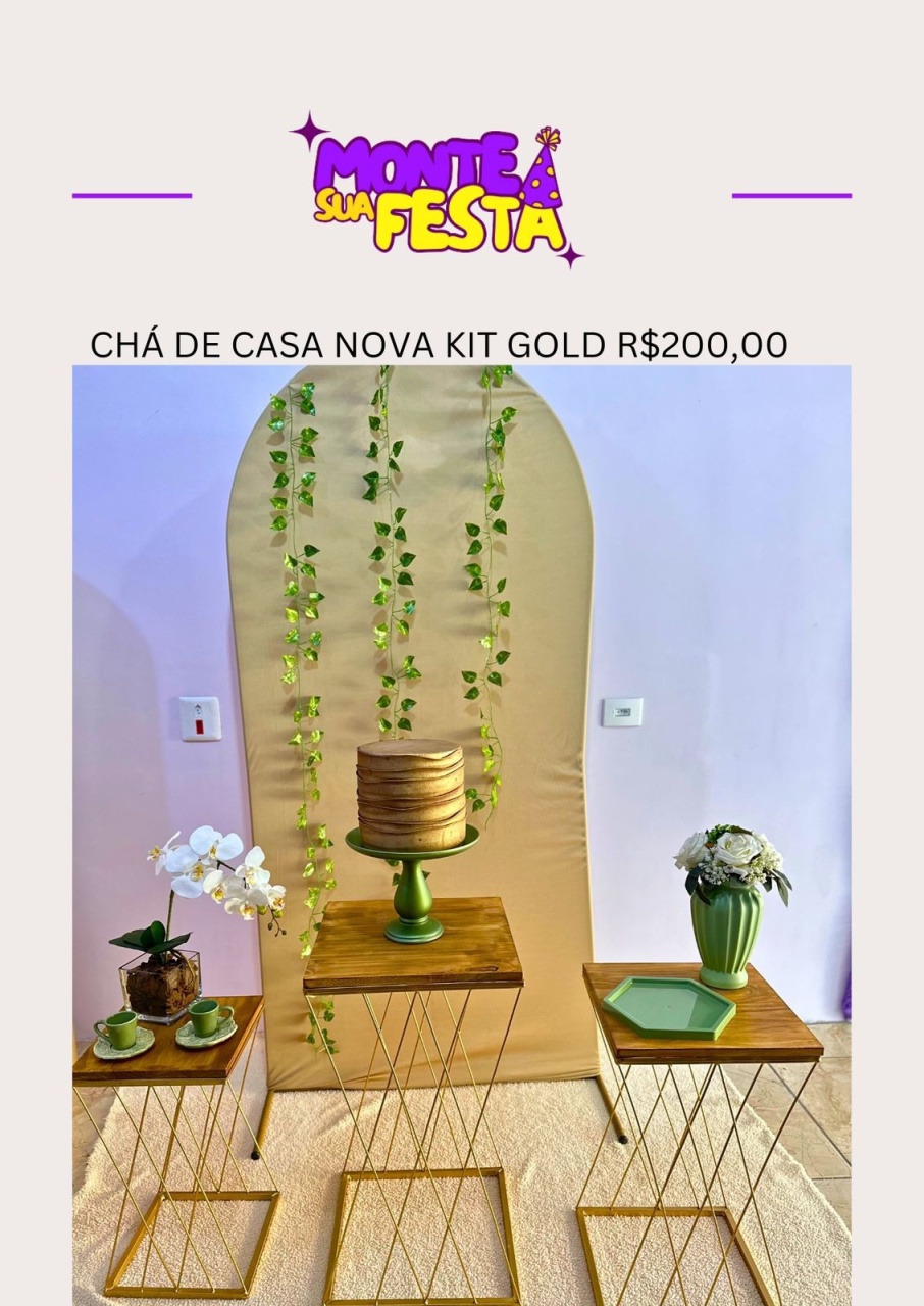 Chá de Casa Nova 1.0 Kit Gold - Monte sua festa 
