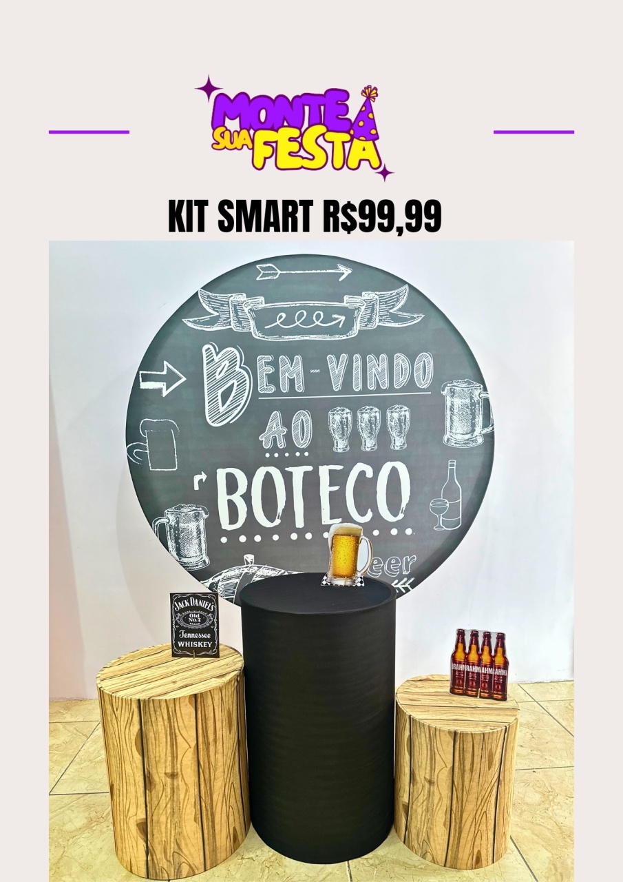 Boteco Masculino - Kit Smart - Monte sua festa 