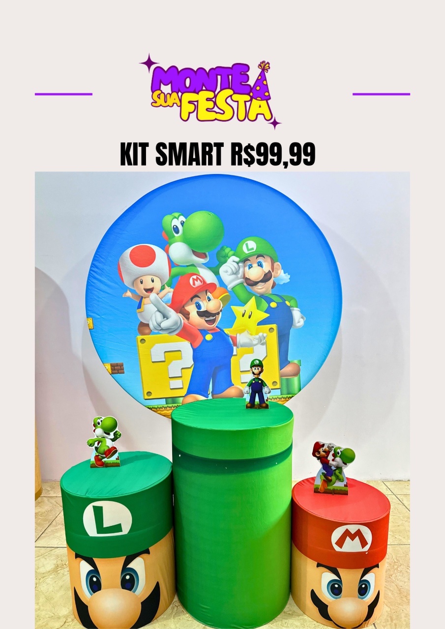 Super Mario - Kit Smart - Monte sua festa 