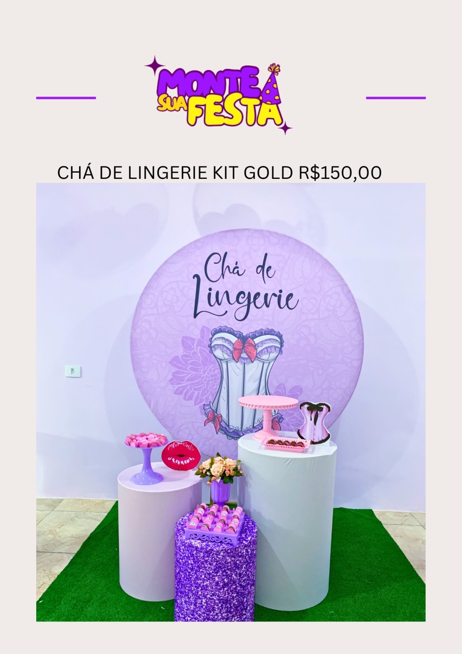 Chá de Lingerie Branco - Kit Gold  - Monte sua festa 