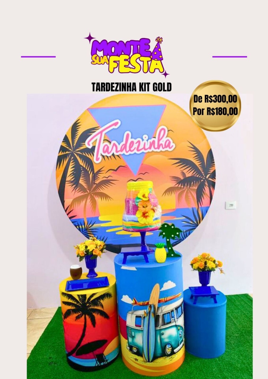 Tardezinha - Kit Gold Masculino  - Monte sua festa 