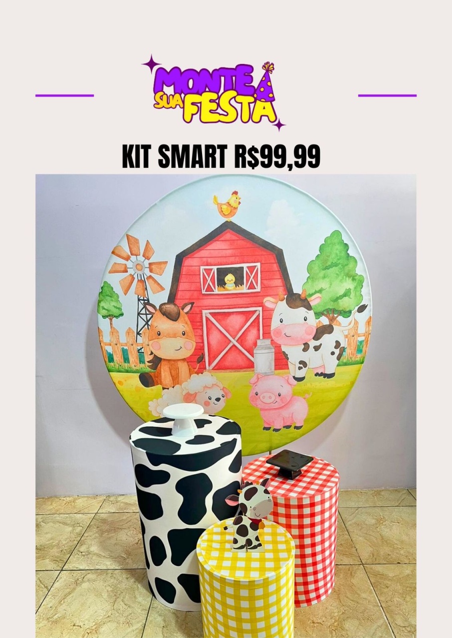 Fazendinha Menino - Kit Smart  - Monte sua festa 