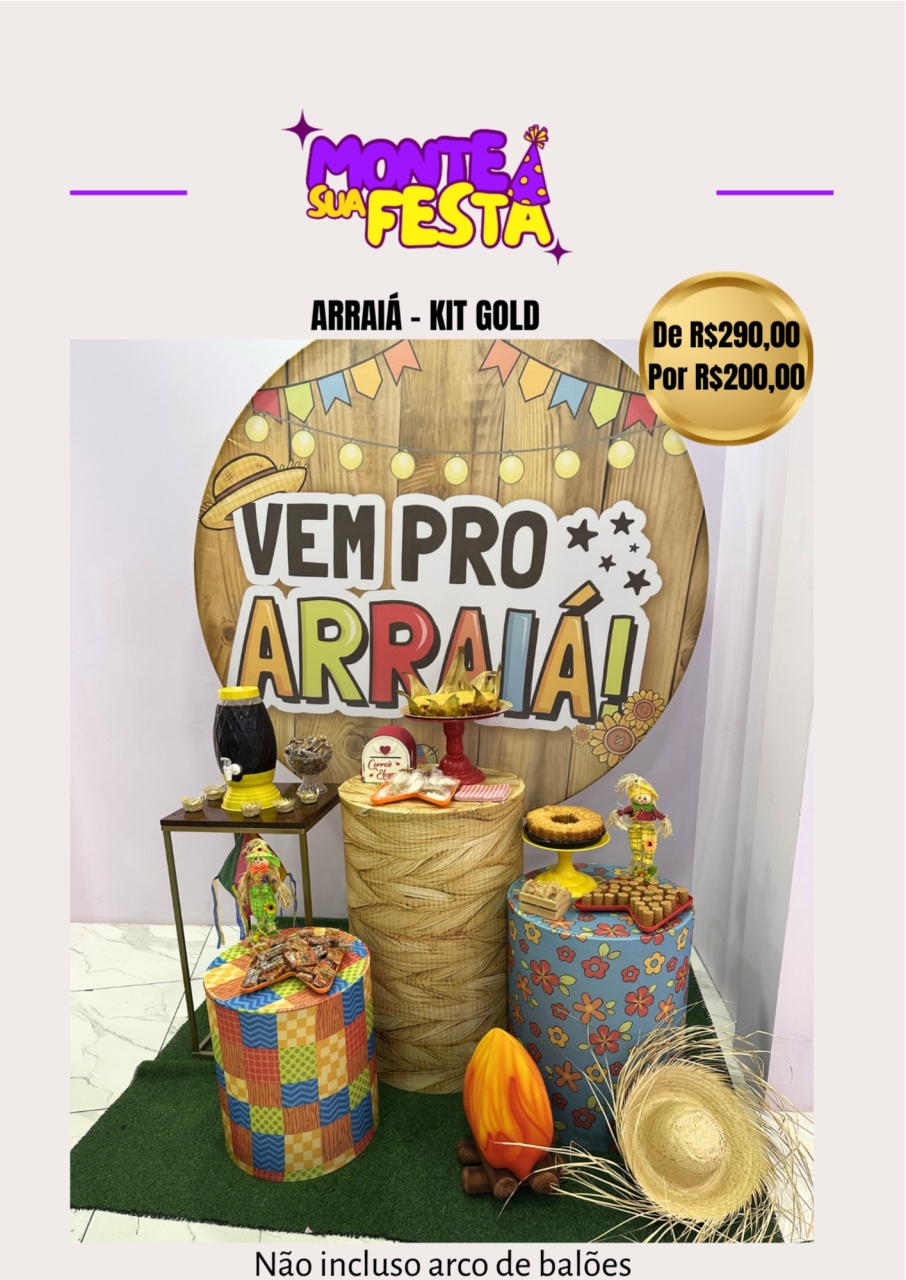 Festa Junina 4 - Kit Gold - Monte sua festa 