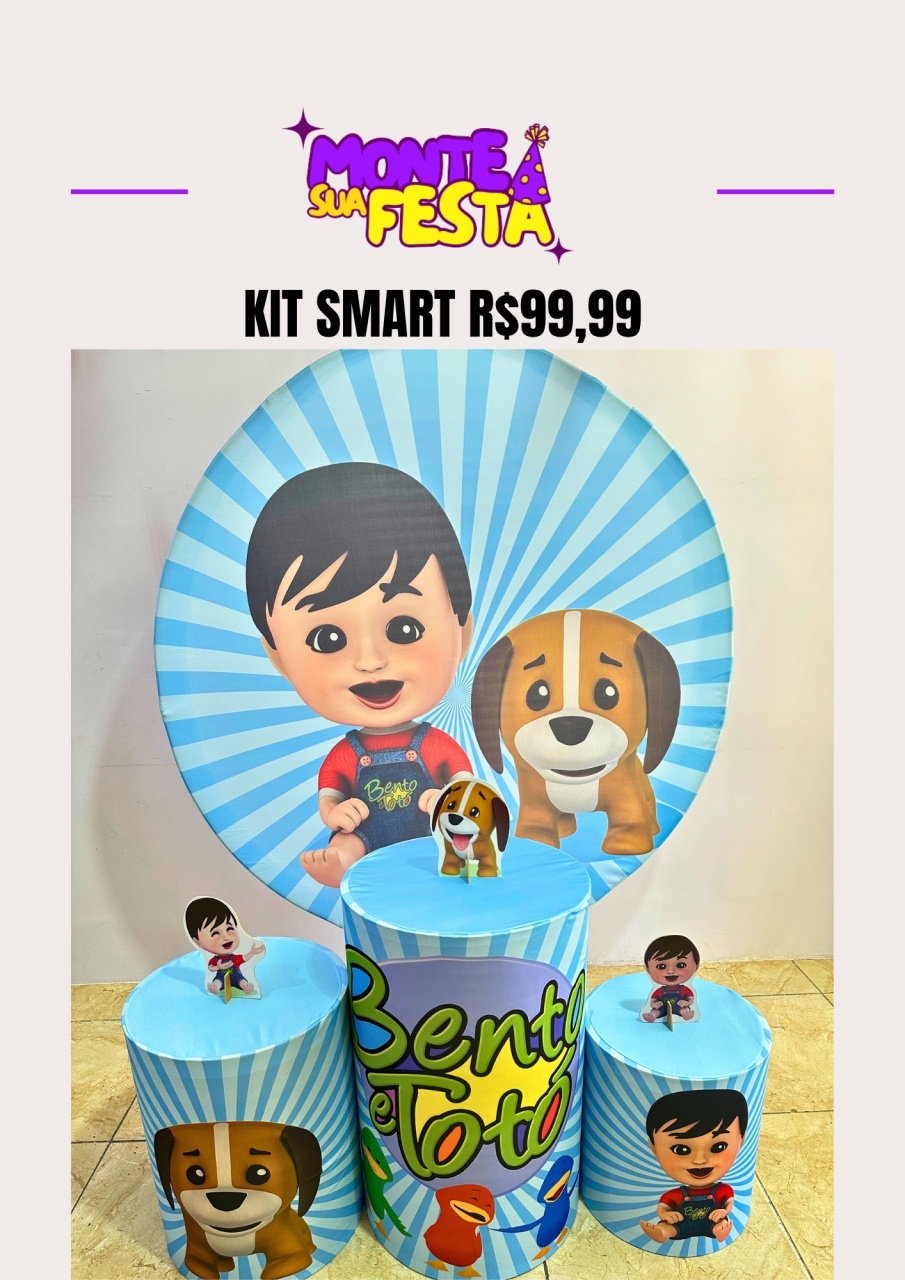 Bento E Totó - Kit Smart  - Monte sua festa 