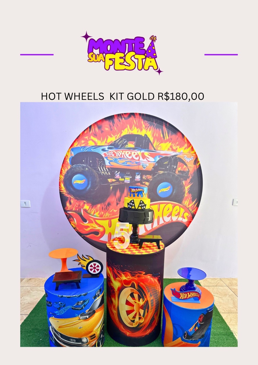 Hot Wheels - Kit Gold  - Monte sua festa 