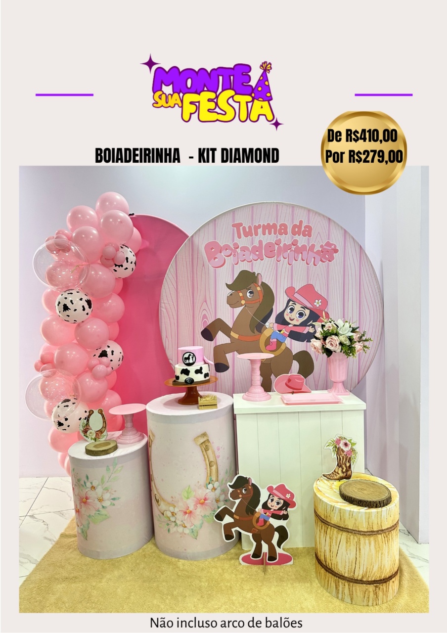 Boiadeirinha - Kit Diamond - Monte sua festa 