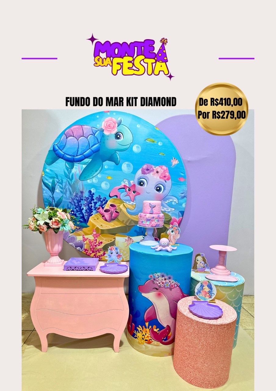 Fundo Do Mar - Kit Diamond  - Monte sua festa 