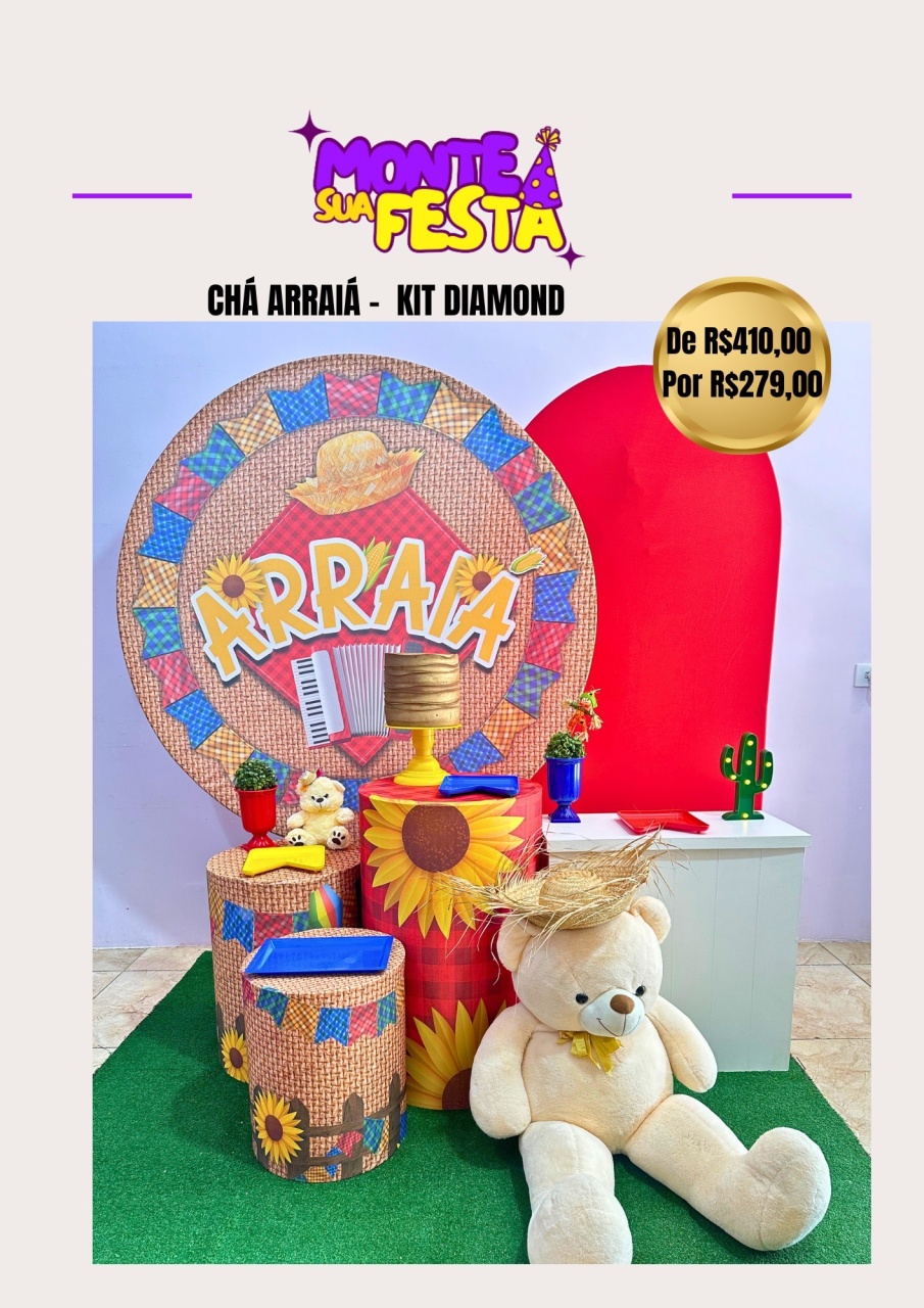 Chá de Bebê Arraia 2 - Kit Diamond  - Monte sua festa 